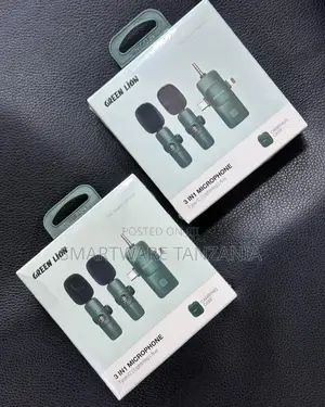 Green Lion 3-in-1 Microphone Type-C Lightning Aux With Carry Case