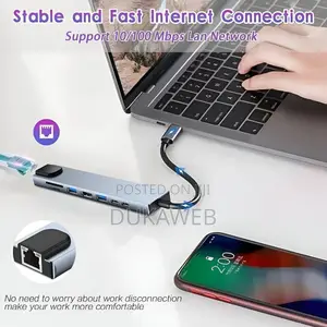 8-in-1 Usb-C Hub Type-C Adapter – Multi-Port Connectivity Hub
