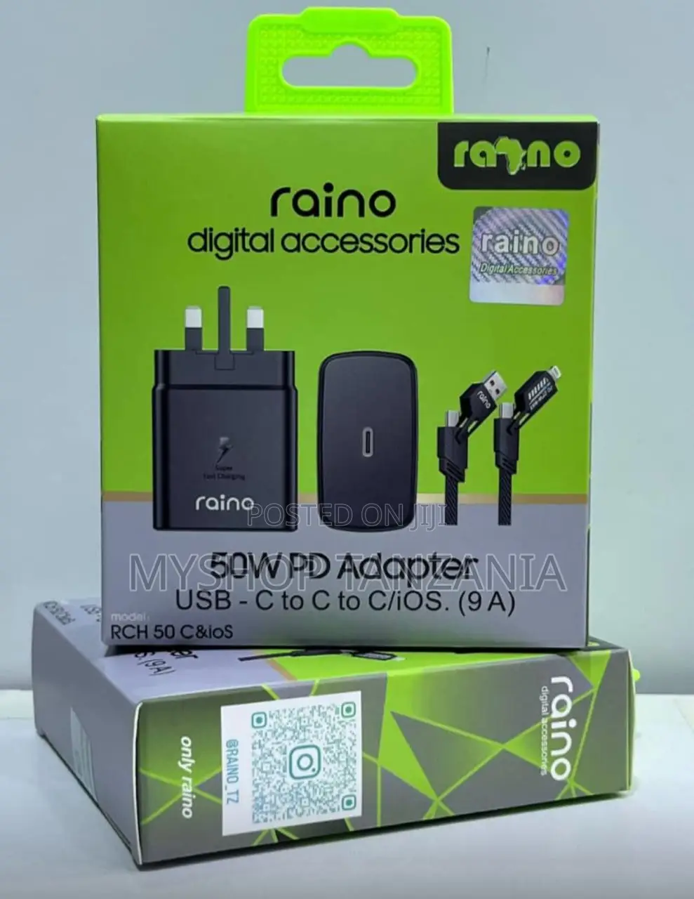 Raino 50w Pd Adapter Usb C to C 9a