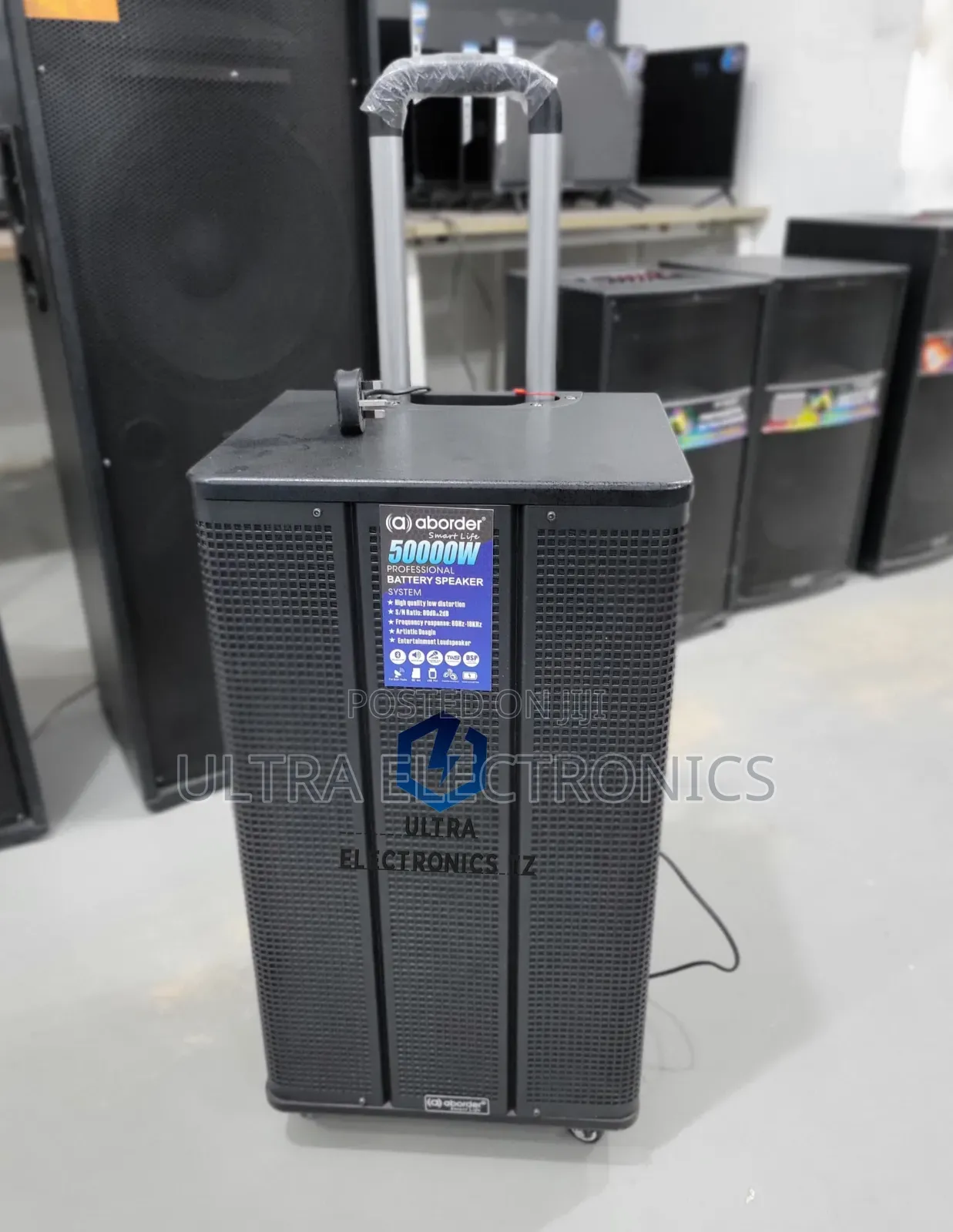 Aborder Portable Speaker Wireless Mic Spika Ya Kuchaji
50000w 12inch
