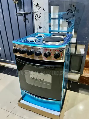 Ailyons 50x50 Cooker 2 Gas Hobs + 2 Electric Plate + Gas Oven