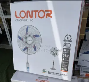 Lontor Rechargeable Standing Fan 18inch CTL-Cf034r-18-C.