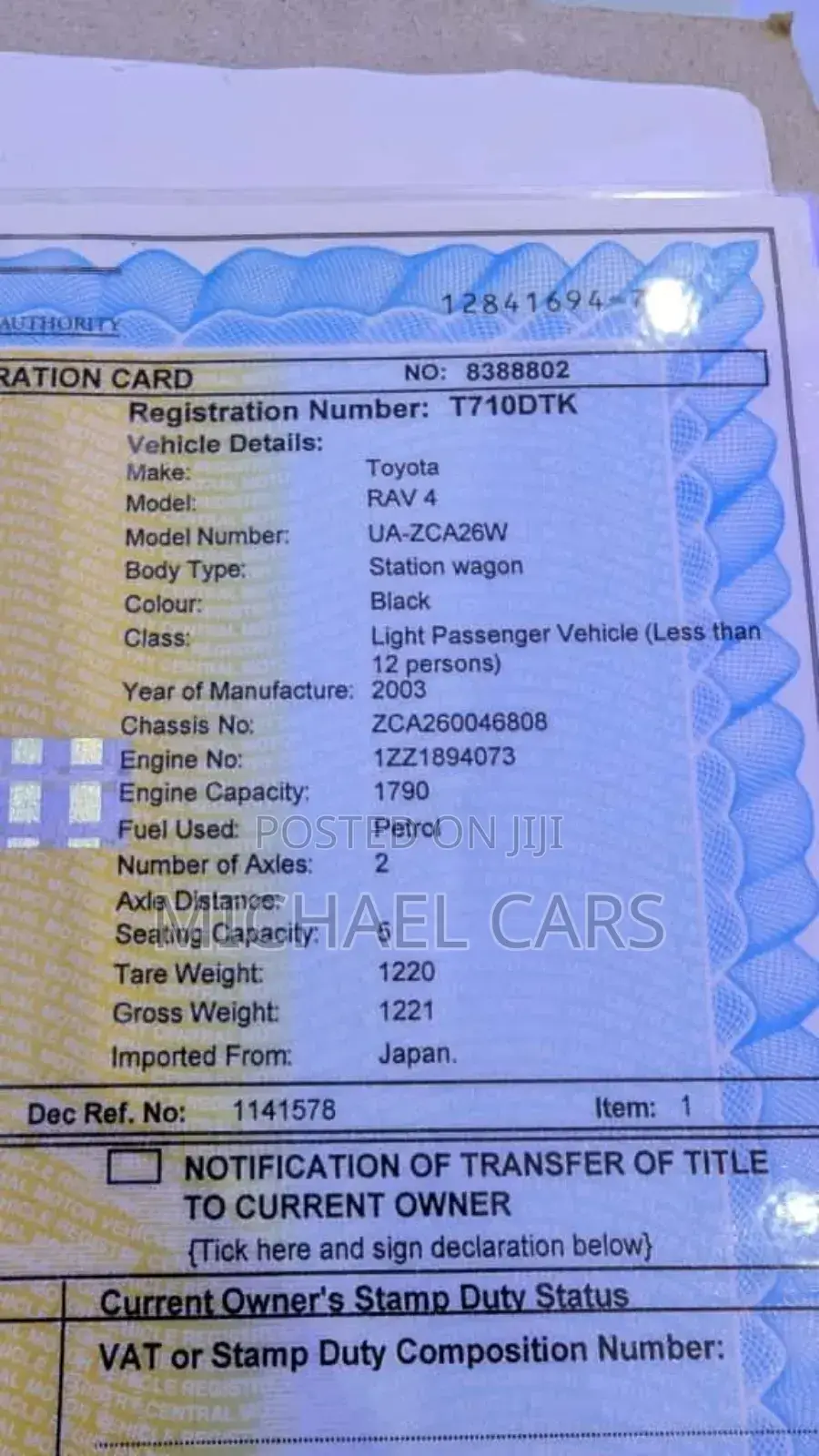 Toyota RAV4 Automatic 2003 Black