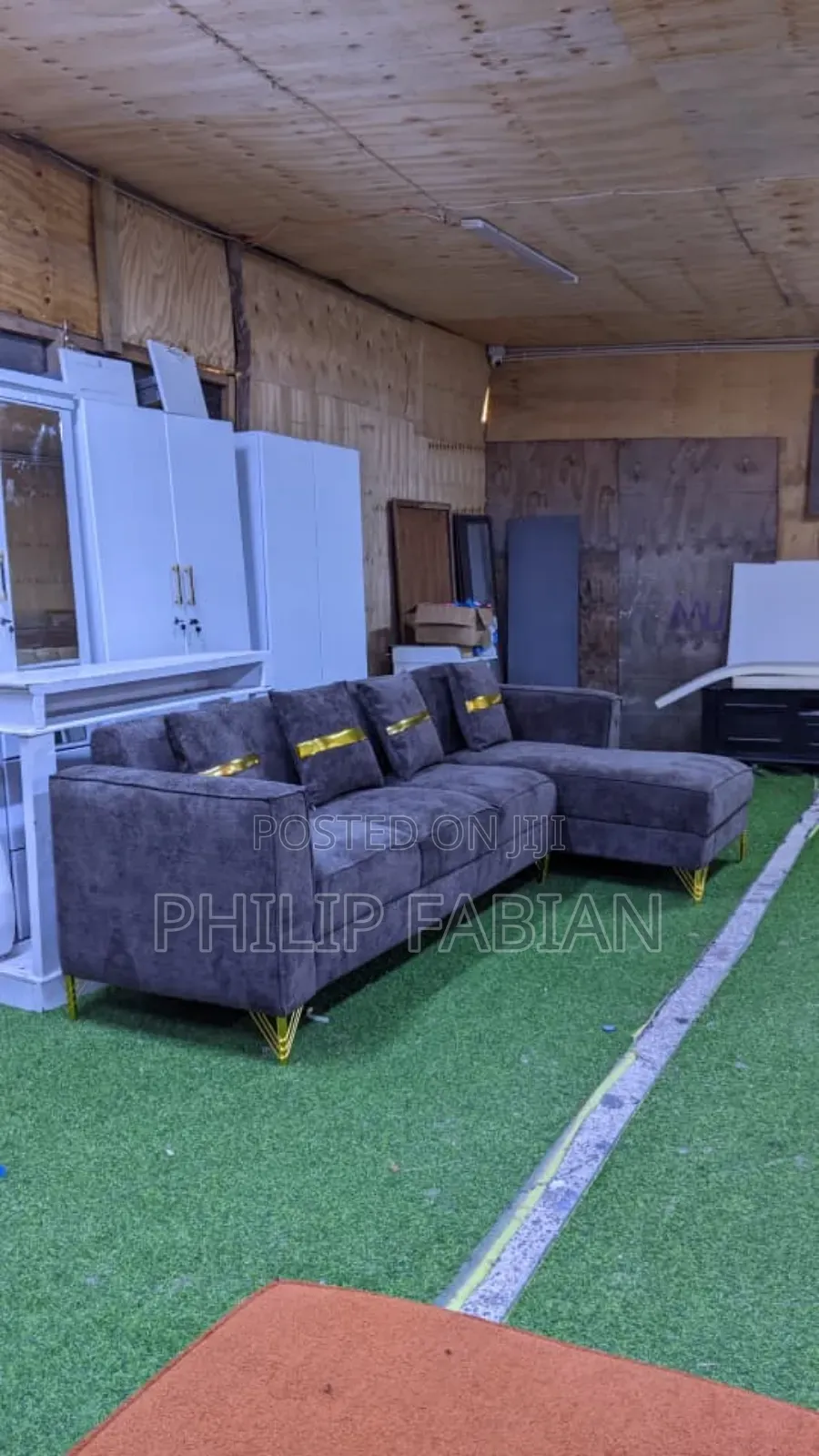Grey L Shaped Sofa