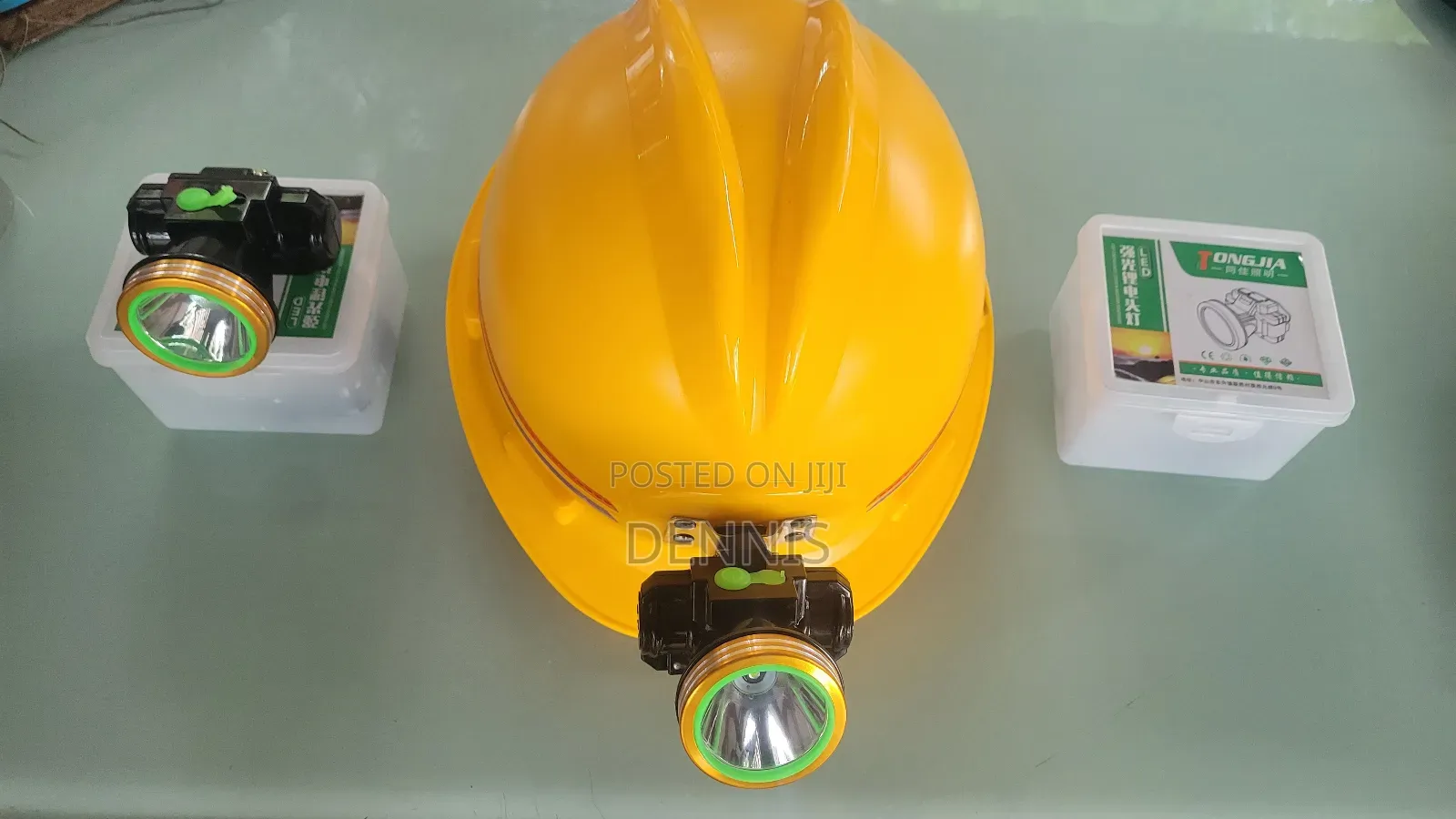 Safety Helmet With 2 Headlamps