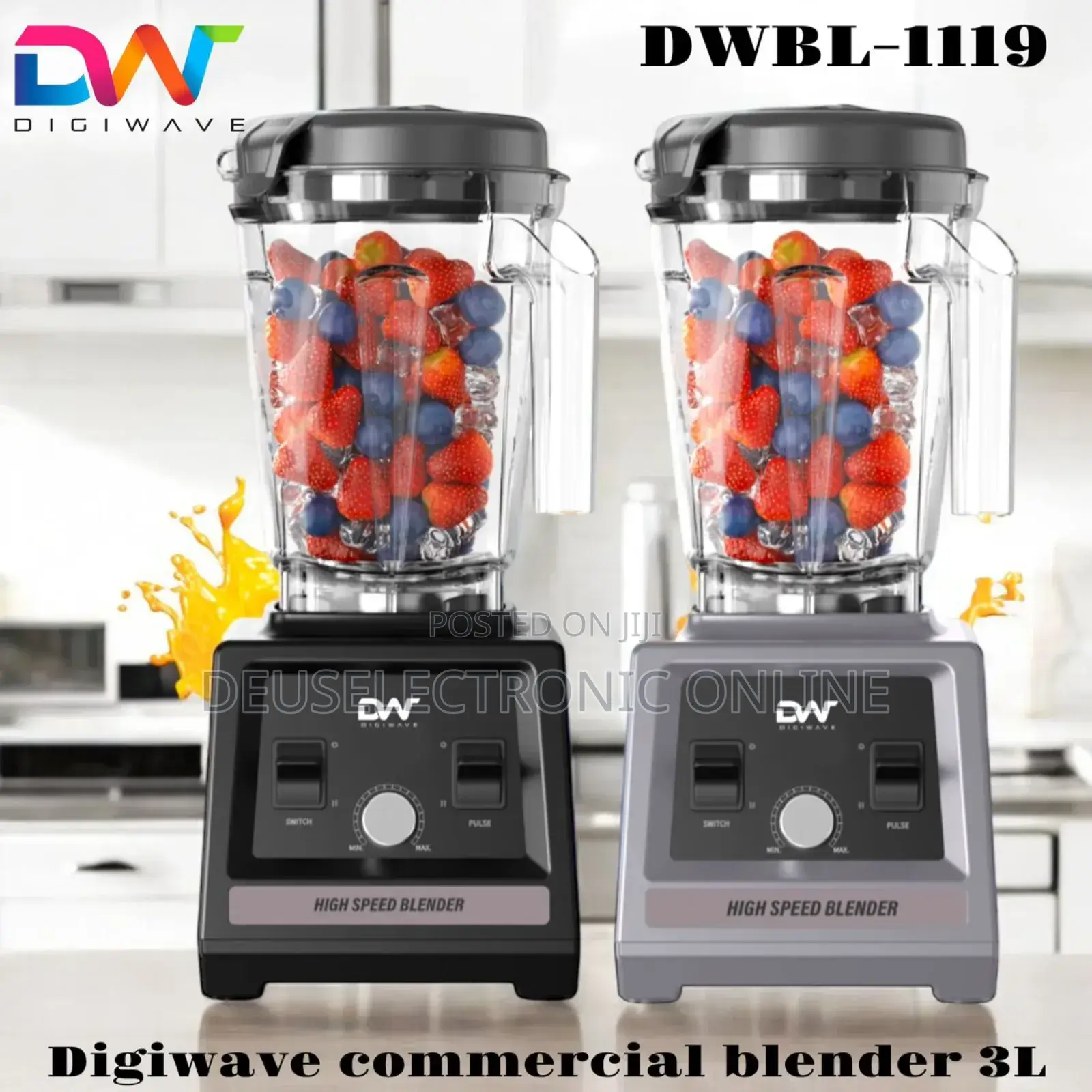 *Digiwave Commercial Blender 3l ,2200motor