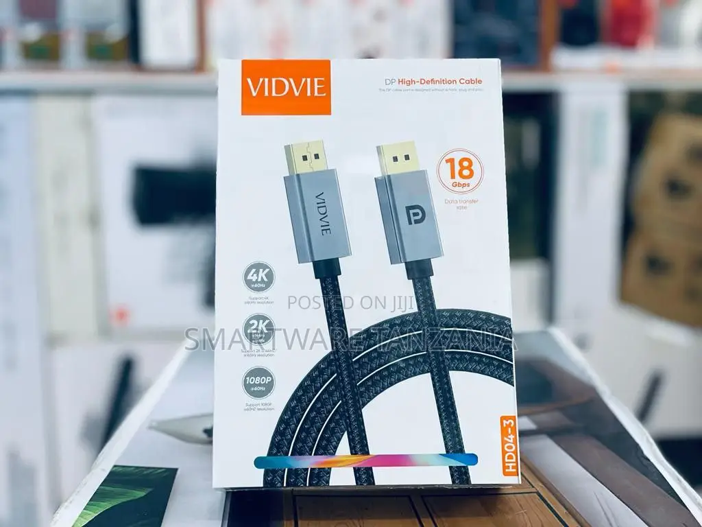 Vidvie Dp to Dp Cable 18gbps High Speed Displayport 1.4 Cord