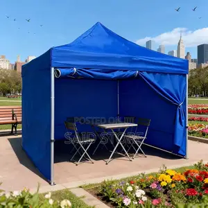 Large Fixed Outdoor Folding 10' X 10' Canopy Tent Gazebo With W