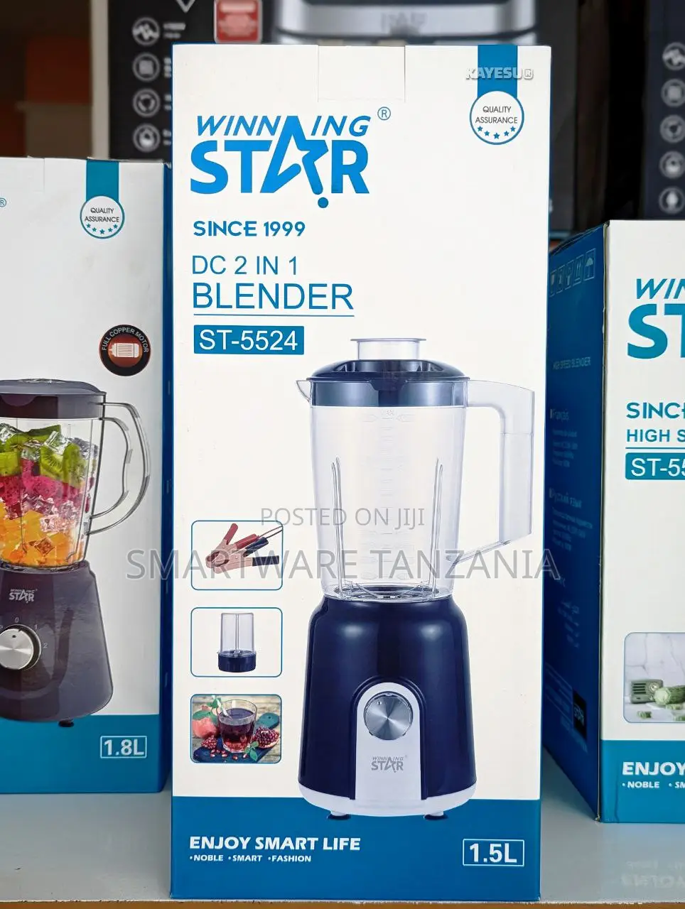 Winning Star Dc Blender 1.5l St-5524 Rechargeable 2 In 1 Electric