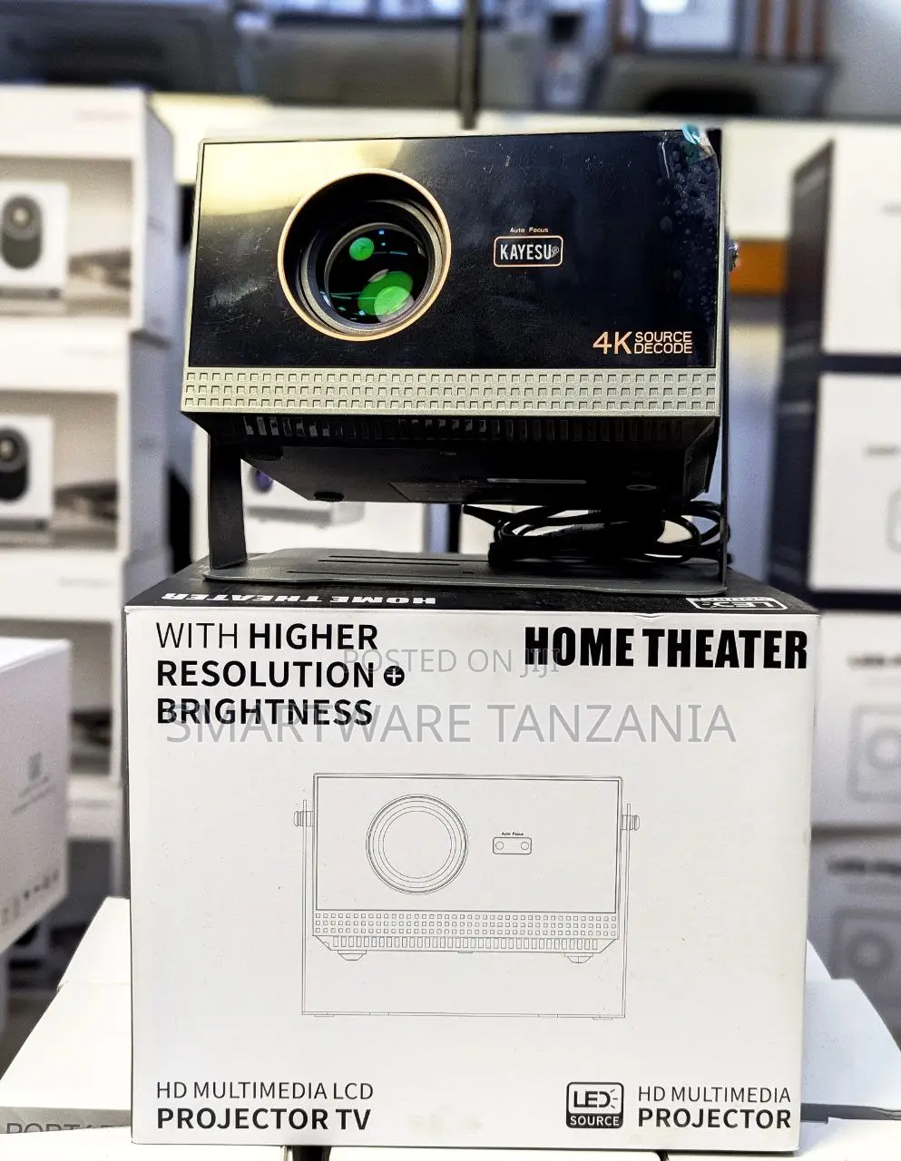 Kayesu Projector Home Theater Led Lcd Hd Multimedia Wifi Decode