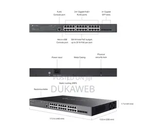 Tp-Link Omada Sg3428mp 24-Port Gigabit Poe+ Managed Switch – Brand New
