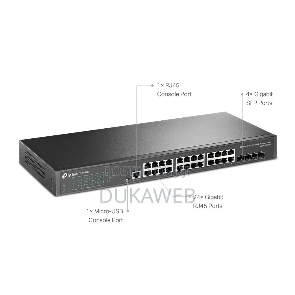 Tp-Link Omada Sg3428 24-Port Gigabit L2+ Managed Switch – Brand New