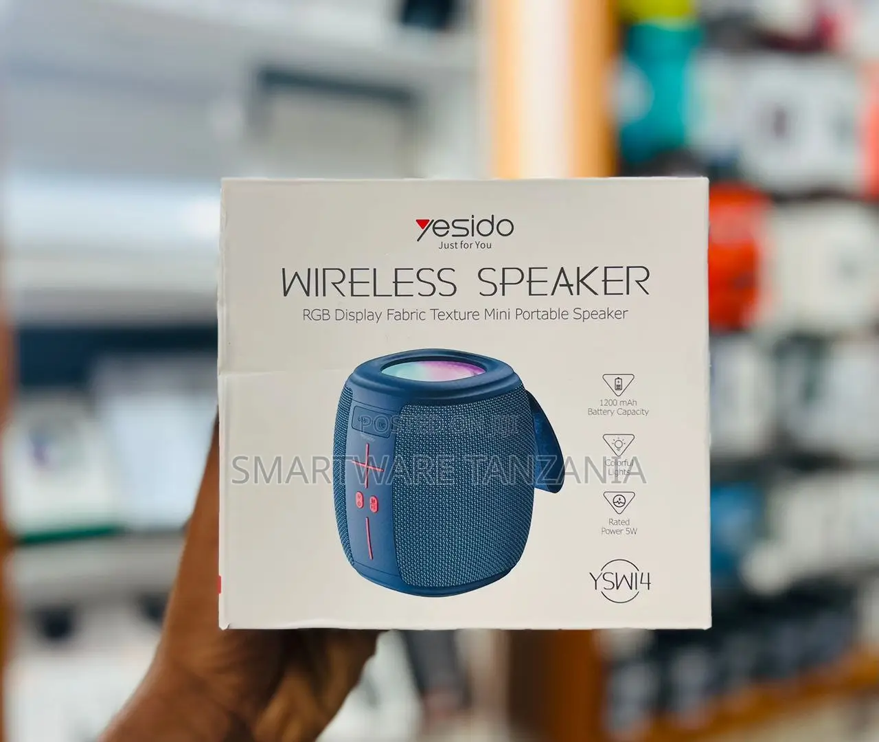 Yesido Wireless Speaker Ysw14 Bluetooth Portable RGB Lights 5w Bass