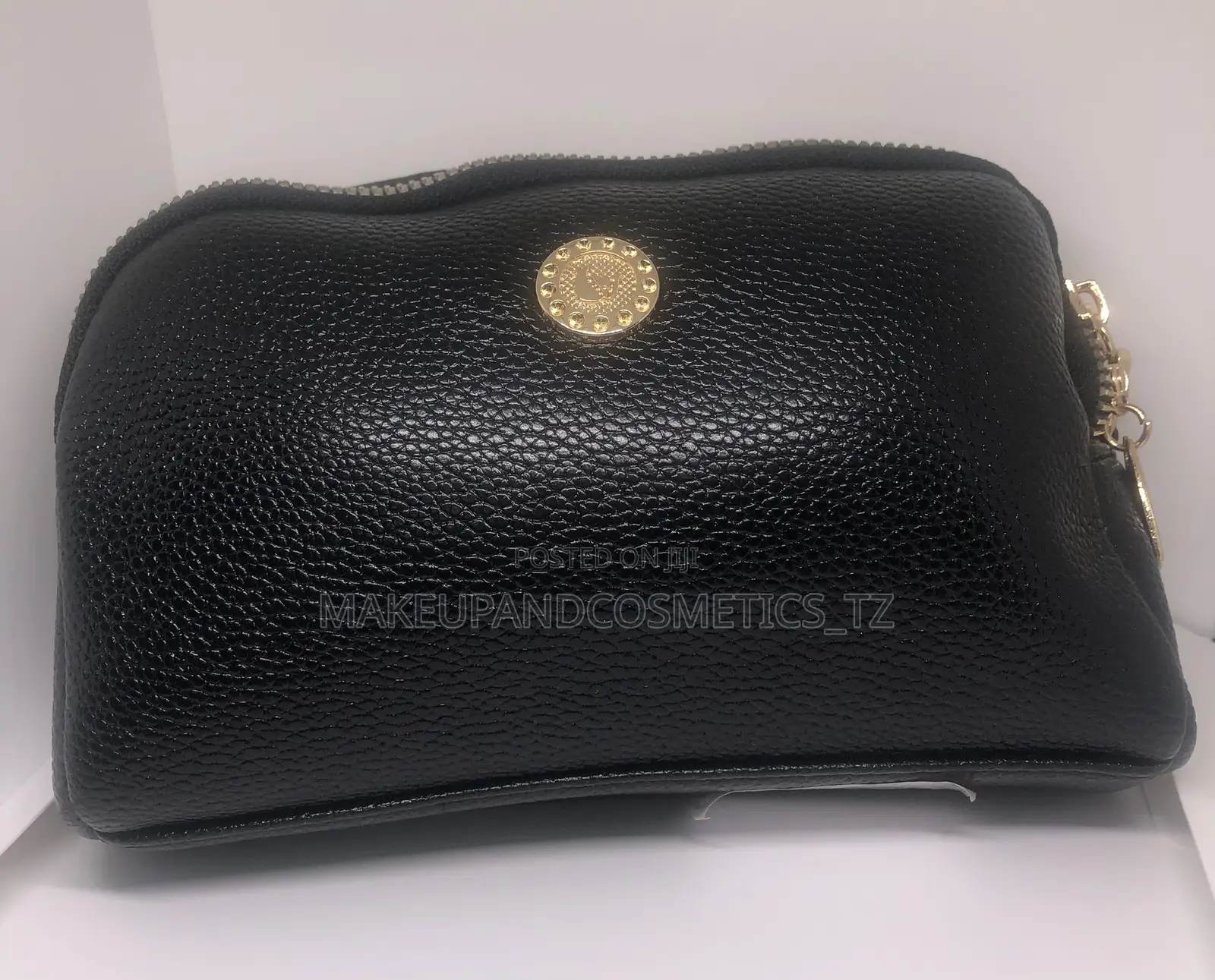 O3 - 65black Faux Leather Pouch*2 in Stock*