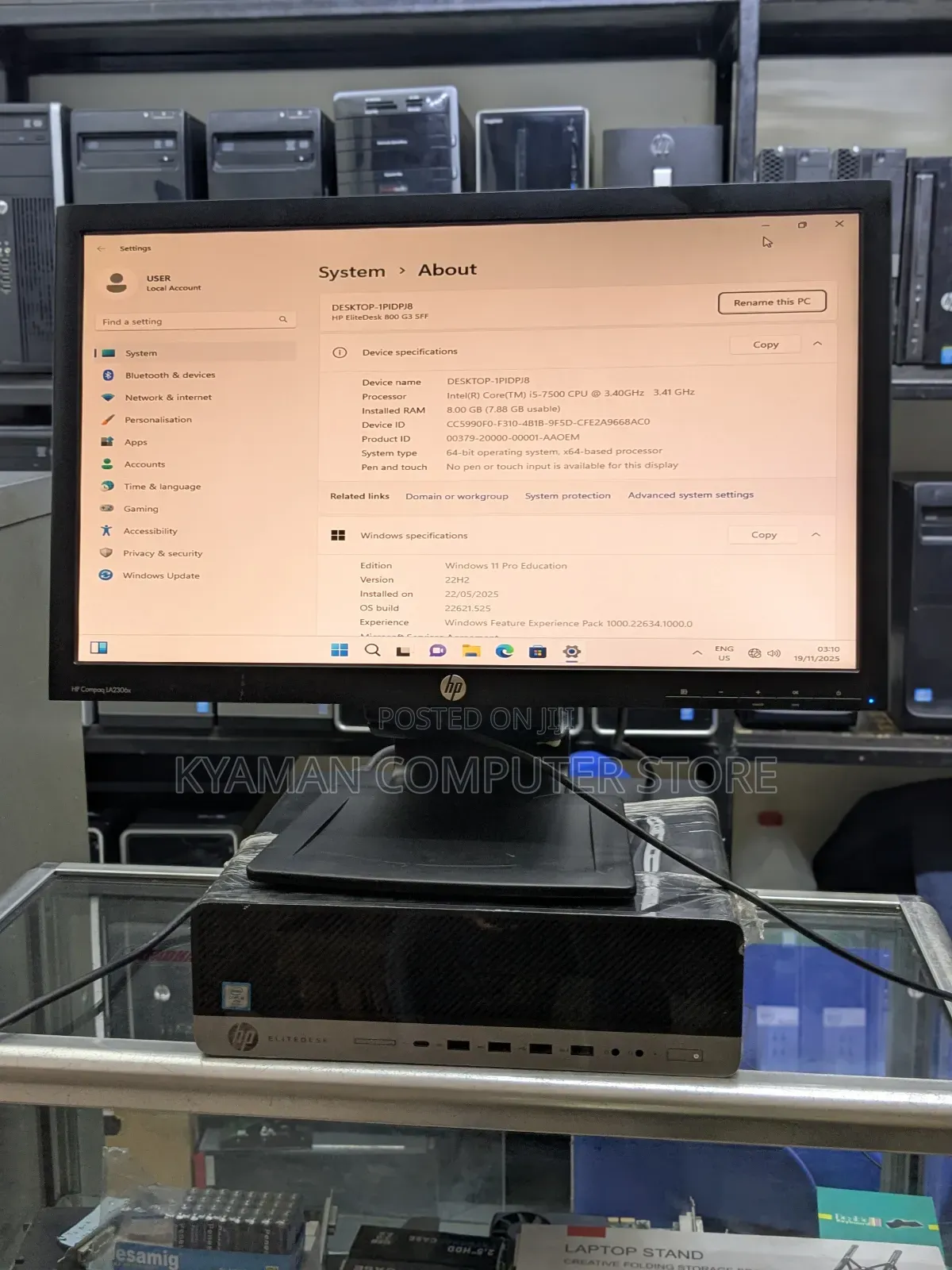 Desktop Computer HP 8GB Intel Core I5 SSD 256GB