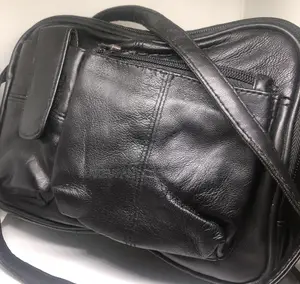 O10 - 65black Genuine Leather Cross Body Bag*1 in Stock*