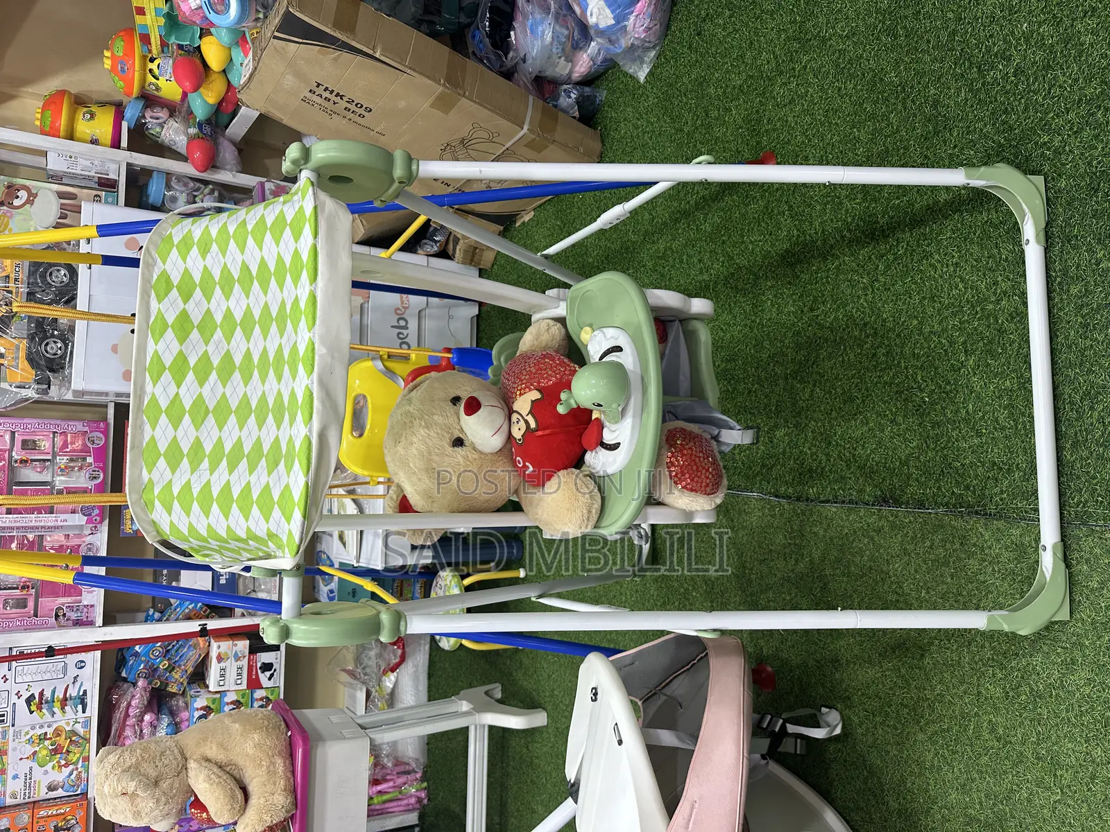 Outdoor Indoor Toddler Swings With Canopy Children Plastic