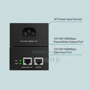 Tp-Link Omada Poe170s 60w Gigabit Poe++ Injector Adapter – Brand New