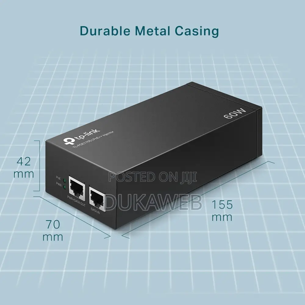 Tp-Link Omada Poe170s 60w Gigabit Poe++ Injector Adapter – Brand New