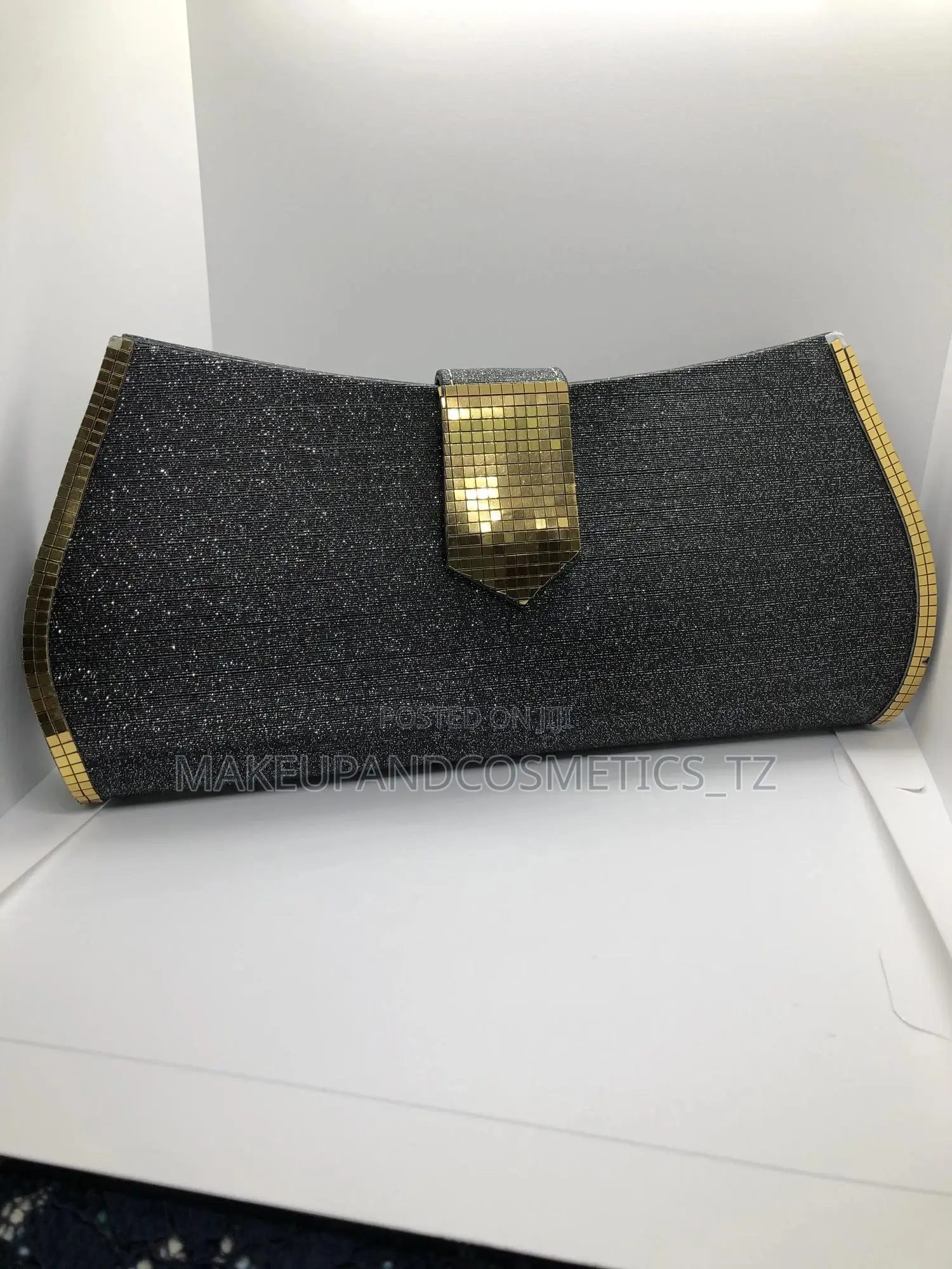 O19 - 30two Tone Metalic Glitter Flag Clutch*1 in Stock* 0
