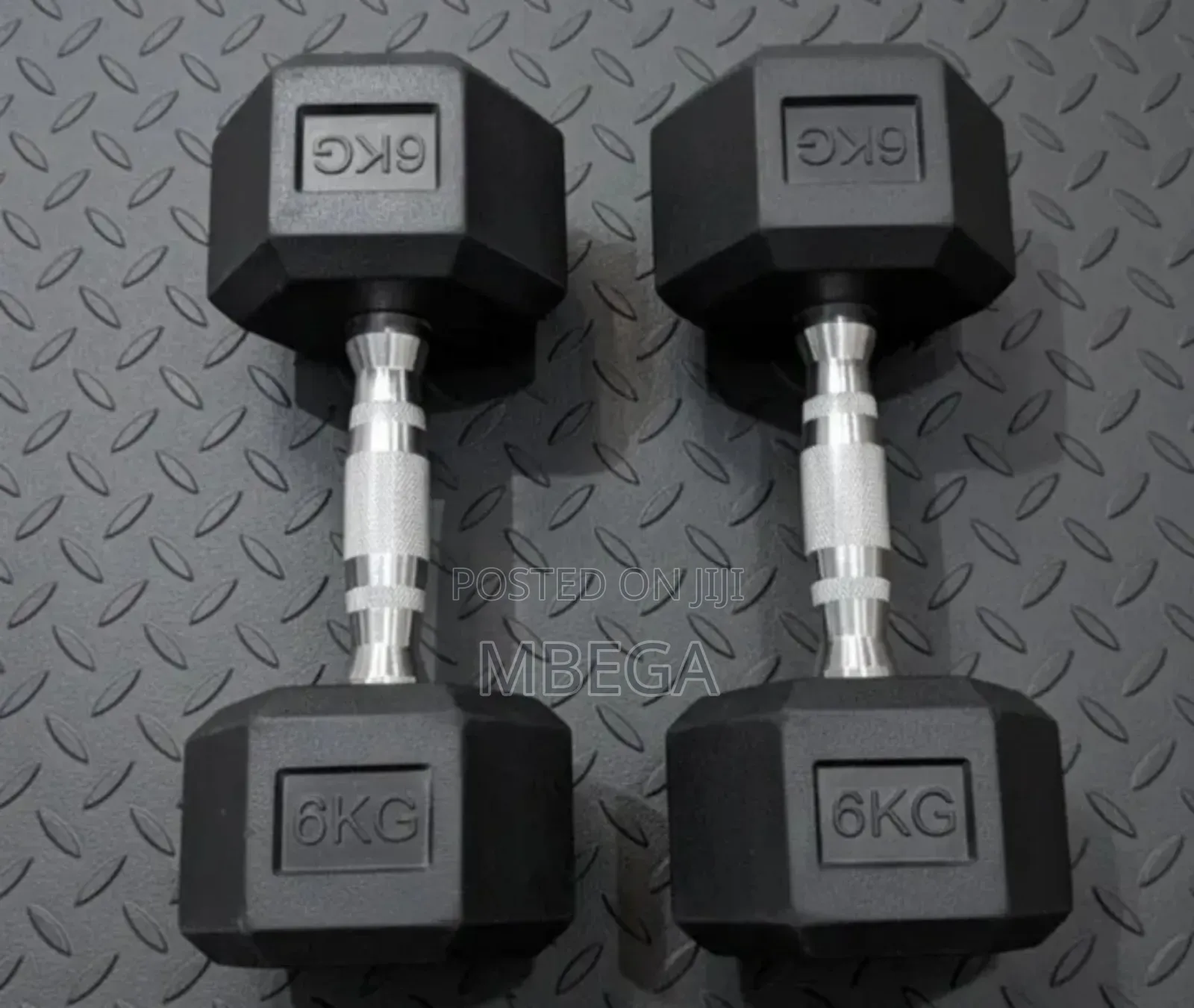 Dumbbell 6kg Hexagon Rubber
