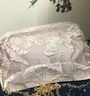 O26 - 55pink and Gold Floral Jacquard Fabric*2 in Stock*