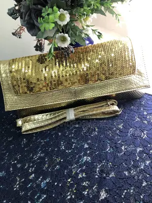 O22 - 65gold Sequined Clutch Bag*1 in Stock*