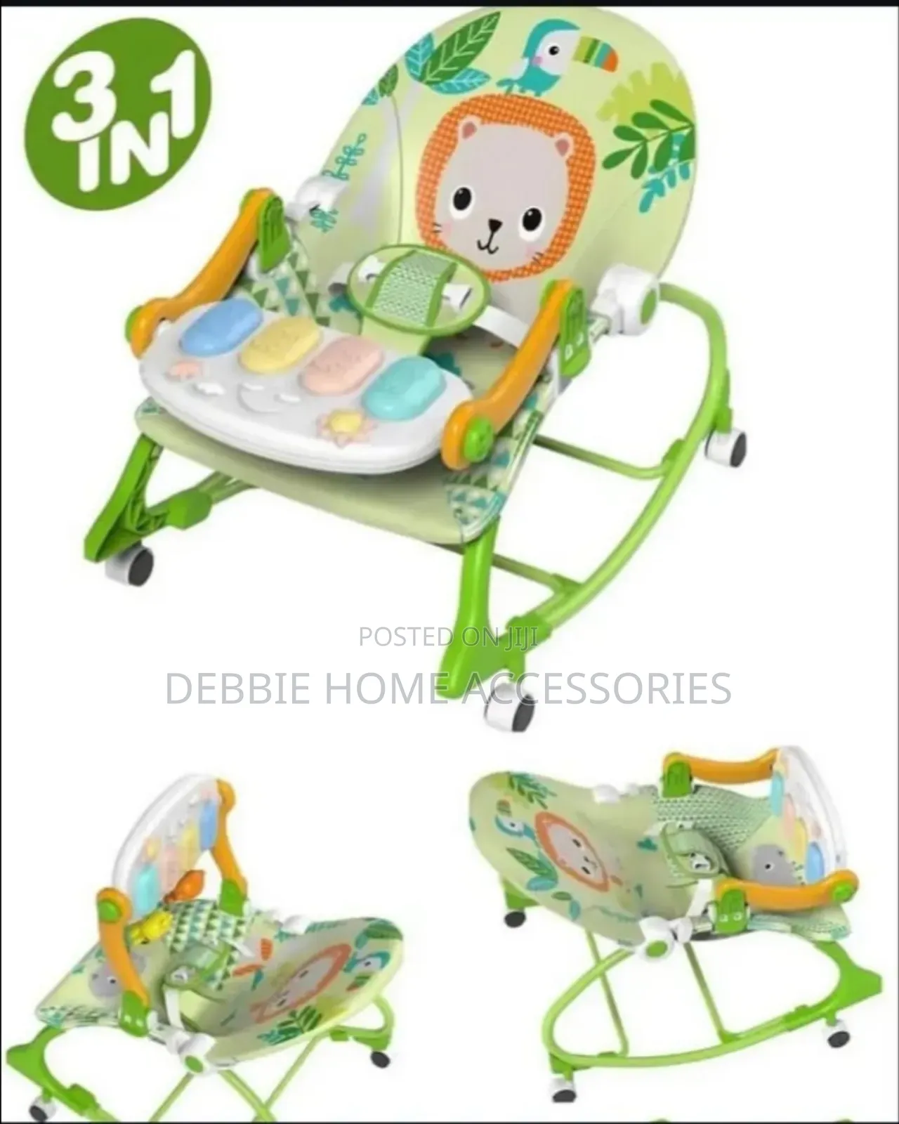 3-in-1 Multifunctional Baby Music Chair or Rocker.