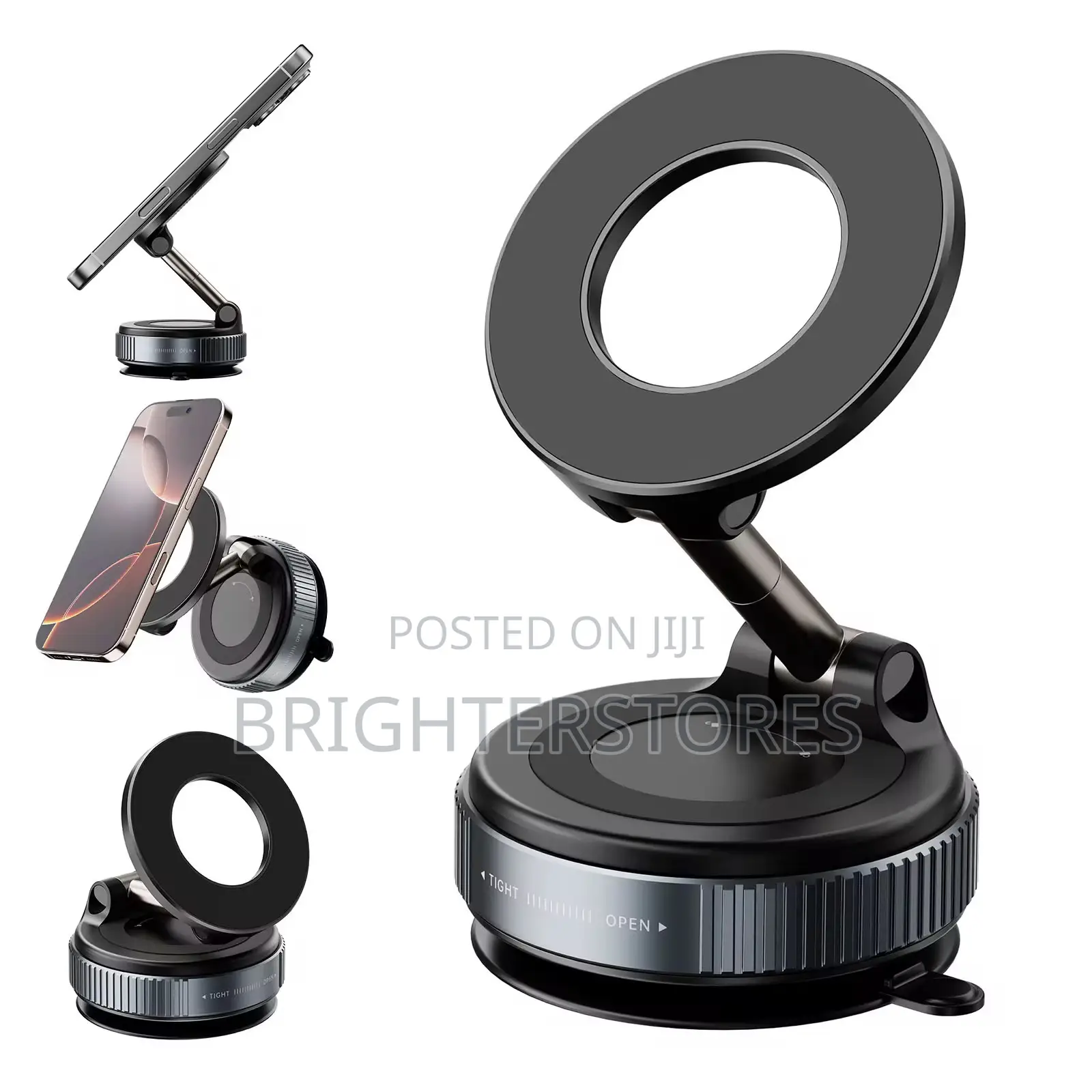 360 Rotation Universal Silcone Suction Cup Phone Holder Magnetic Car