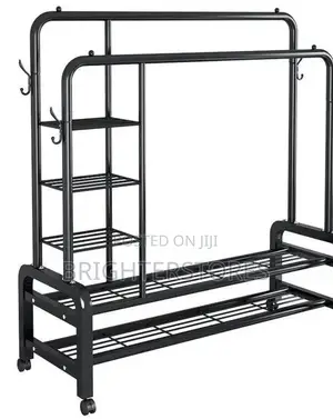 Multi Layer Cloth Shoe Storage Double Pole