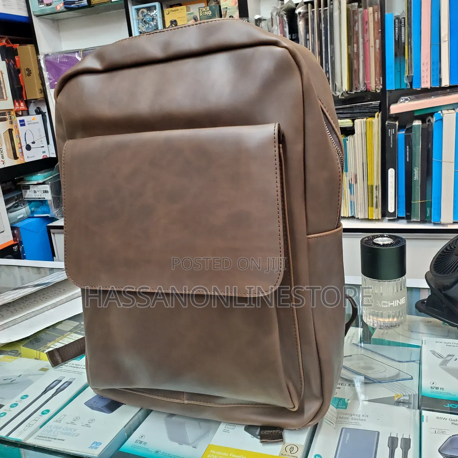 Crazy Horse Leather Trend Backpack Casual Student Computer Bag