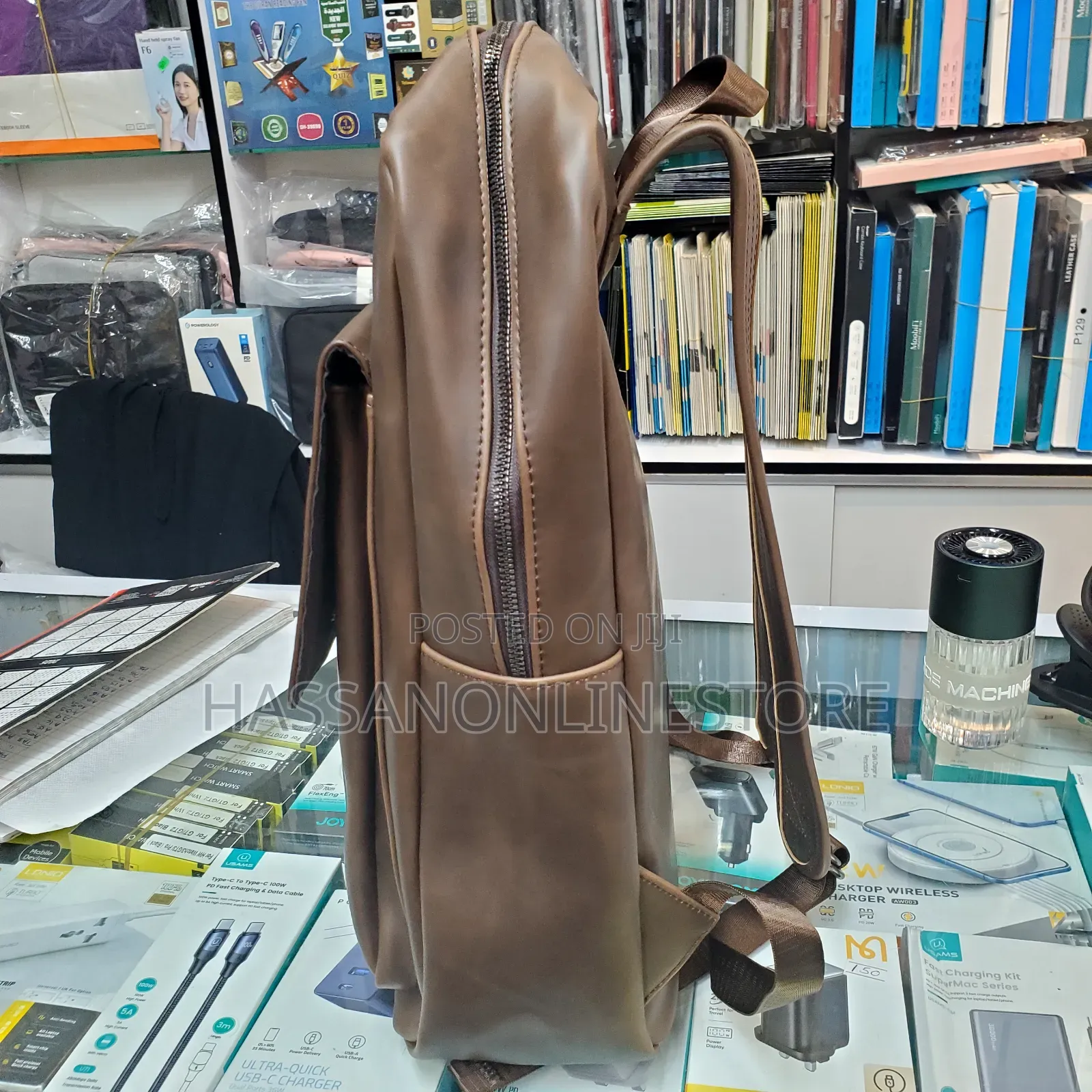 Crazy Horse Leather Trend Backpack Casual Student Computer Bag