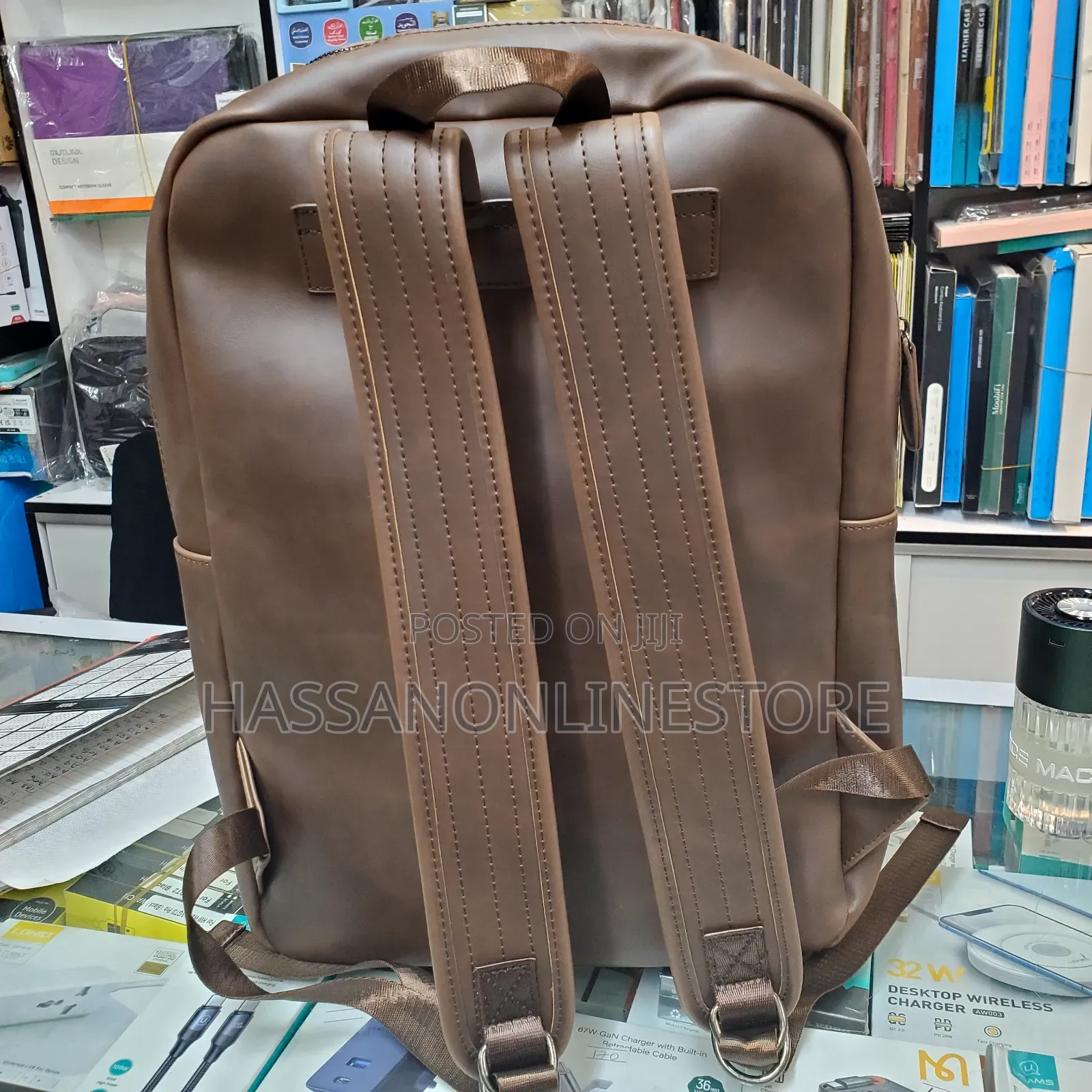 Crazy Horse Leather Trend Backpack Casual Student Computer Bag