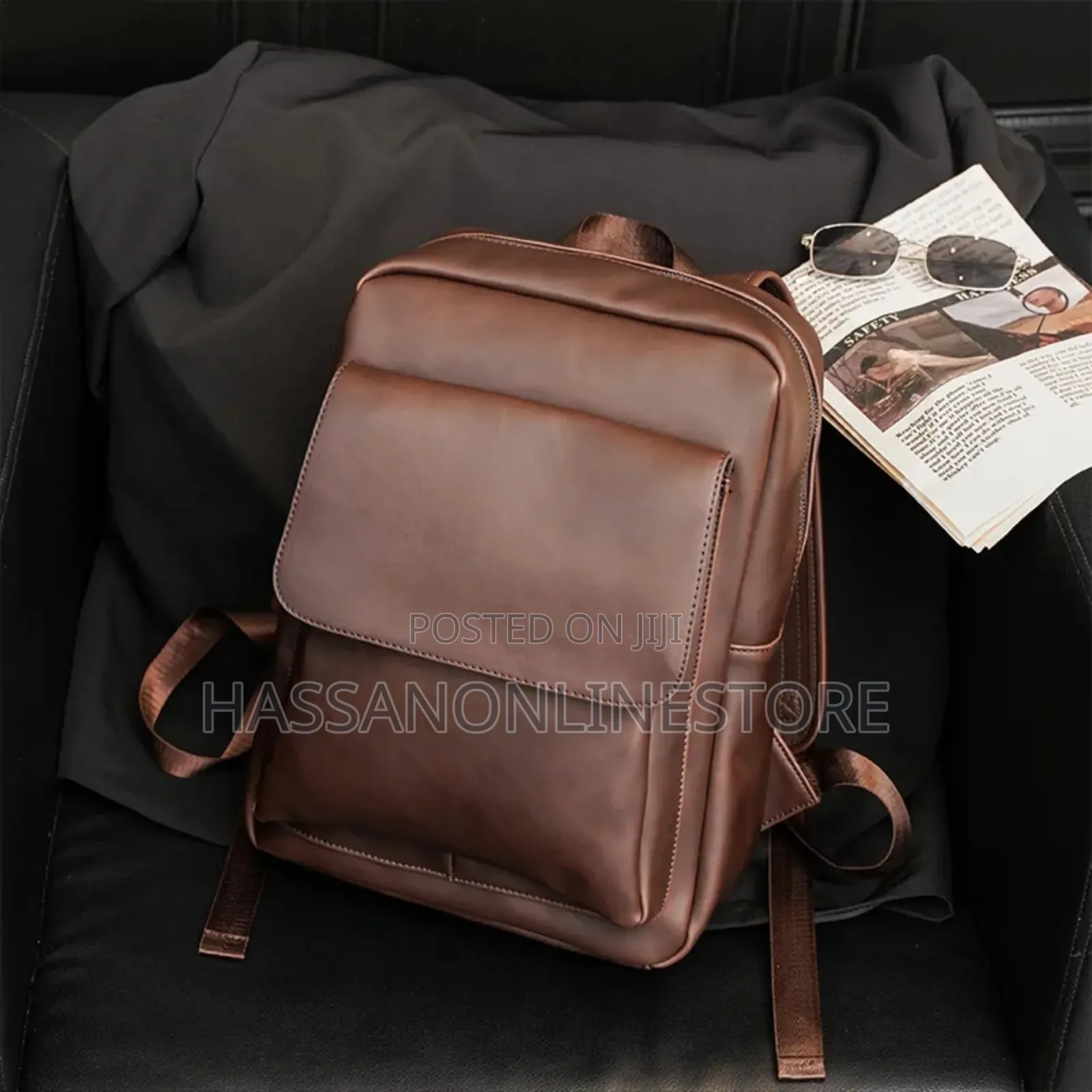 Crazy Horse Leather Trend Backpack Casual Student Computer Bag