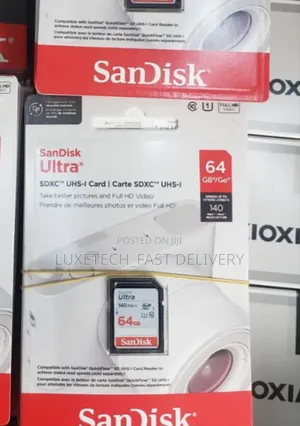 Sandisk Ultra 64gb Memory Card for Digital Cameras and Camcorders