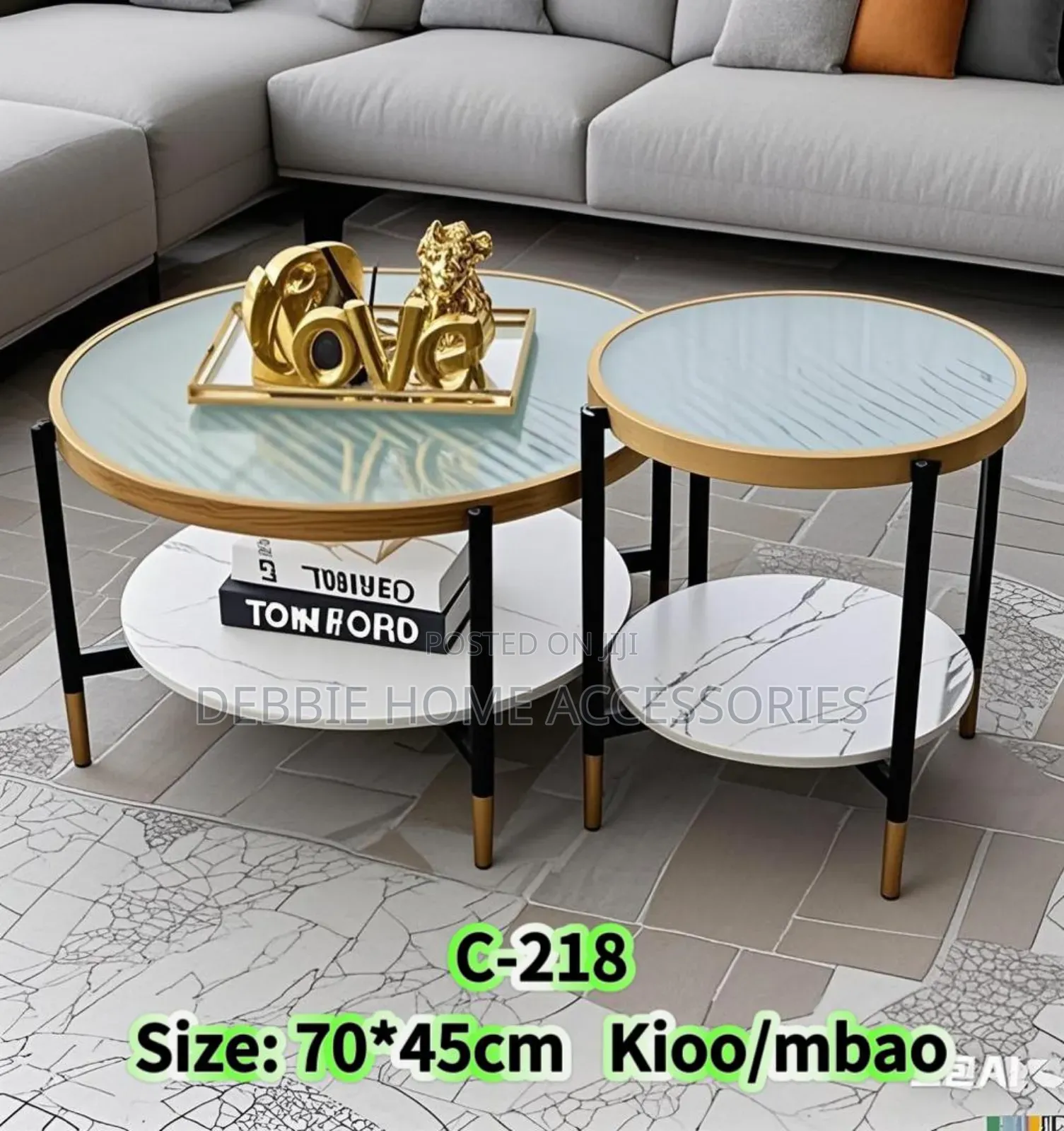 Two-Piece Nesting Coffee Table Set-Model Code C-218