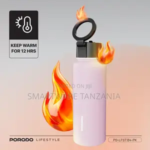 Porodo Magnetic Phone Mount Water Bottle - 1l Capacity, Peach