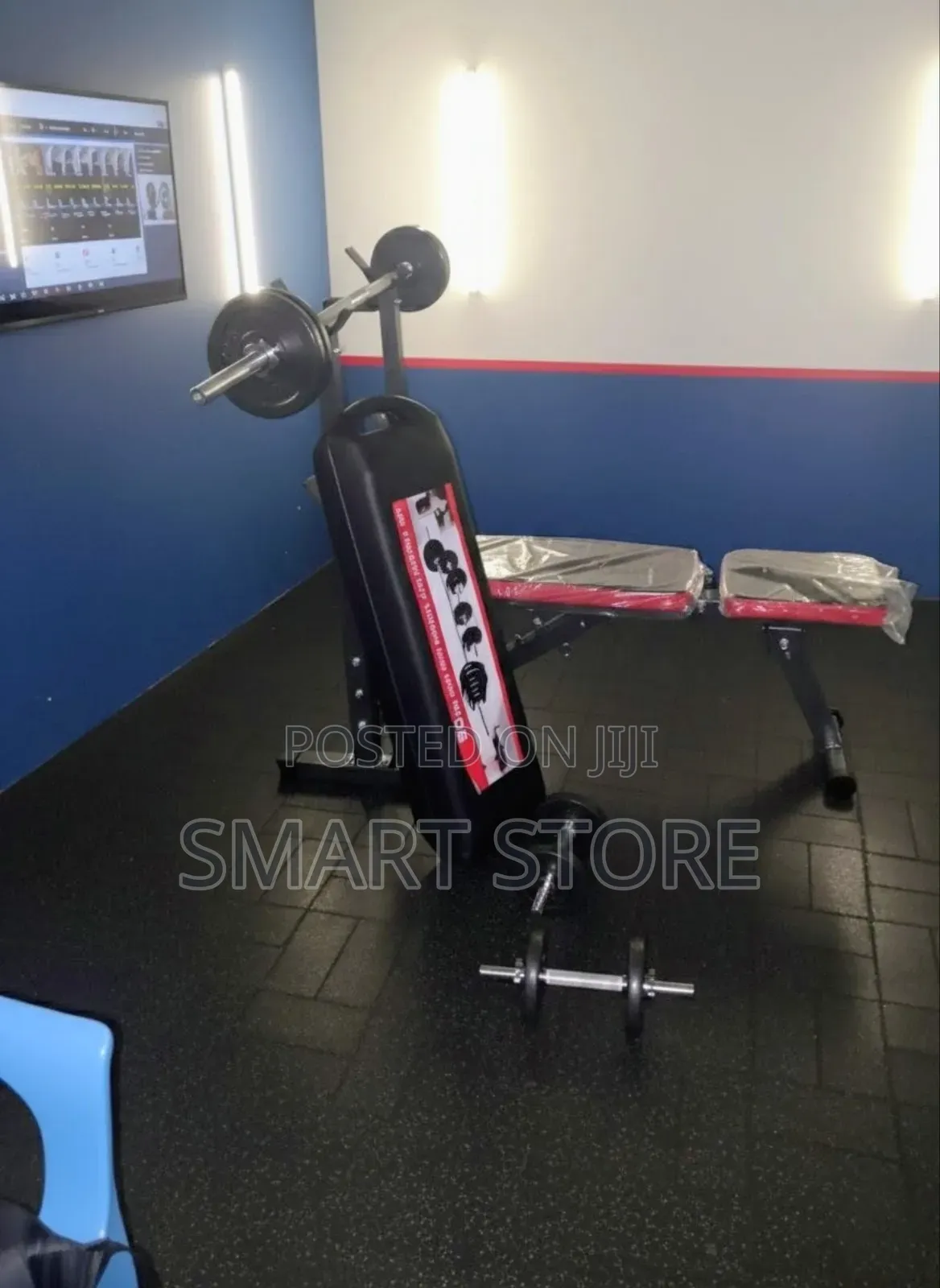 Complete Bench Press Set With 50kg Dumbbell Barbell