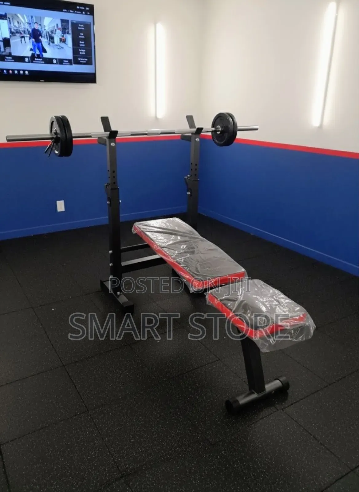 Complete Bench Press Set With 50kg Dumbbell Barbell