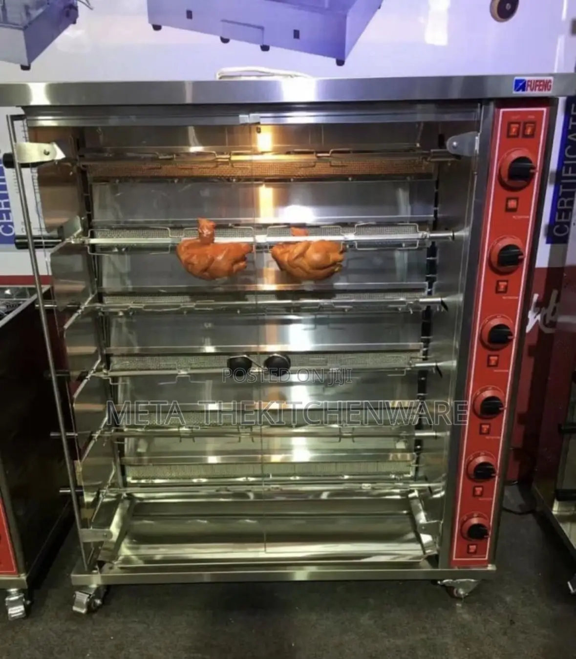 Electric Commercial Chicken Roaster Machine 6-Roll