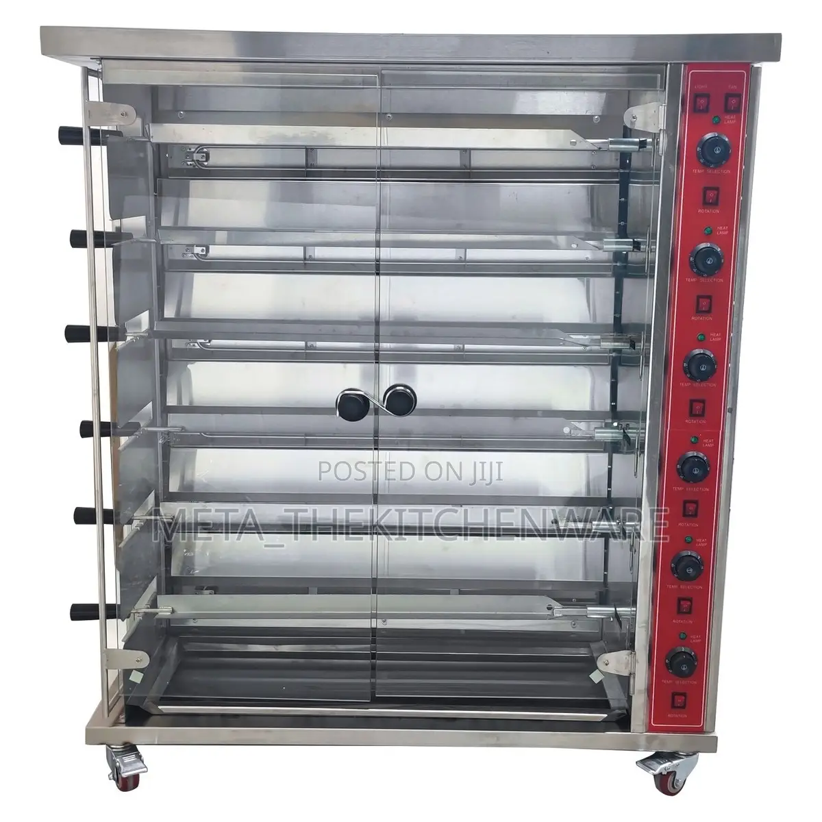 Electric Commercial Chicken Roaster Machine 6-Roll