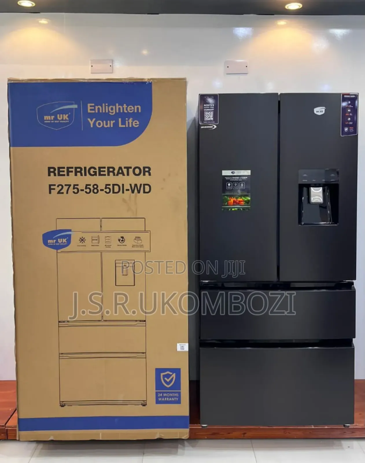 Fridge Uk F275-58-5di0wd (French Style)
- 558l
