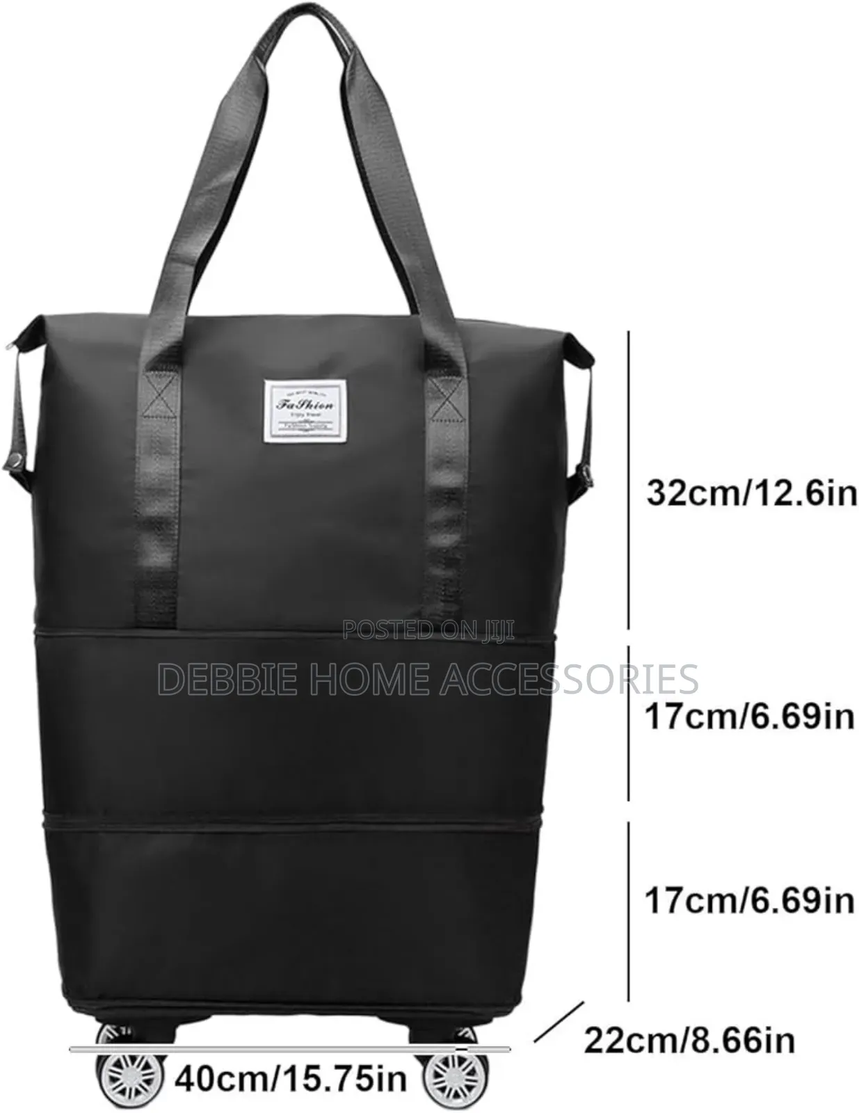 Hong Fu Expandable and Foldable Travel Duffel Bag