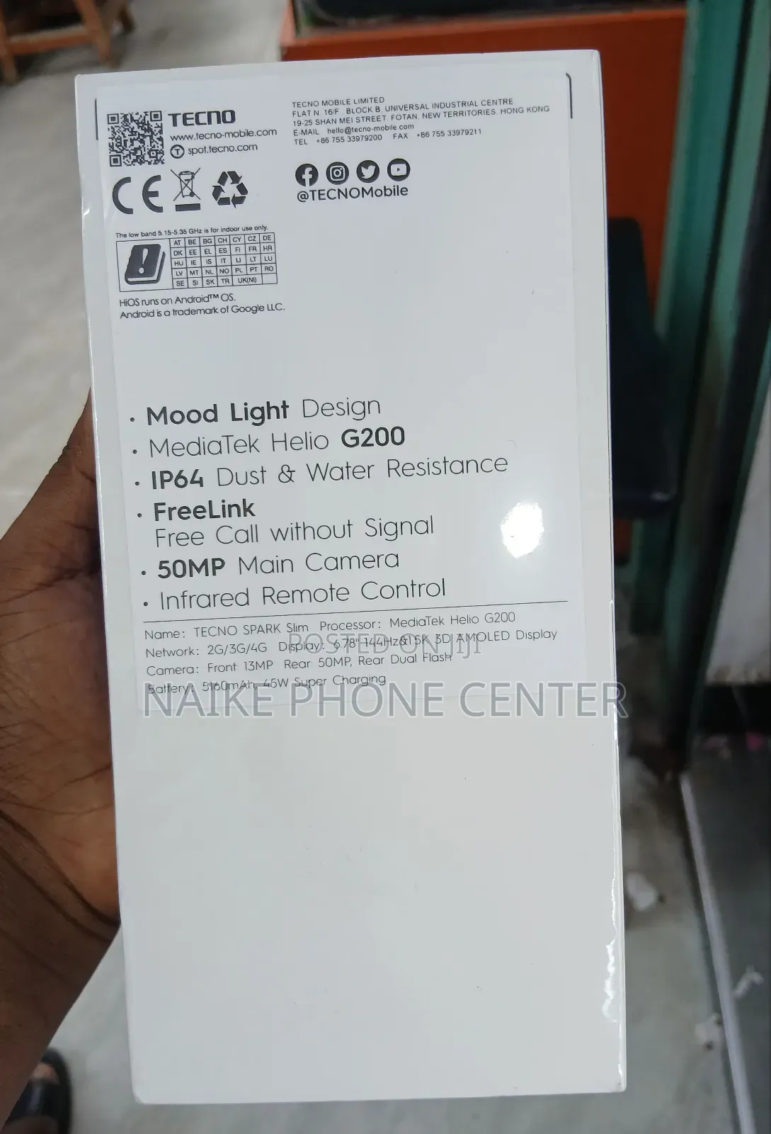 New Tecno Spark Slim 256 GB Black