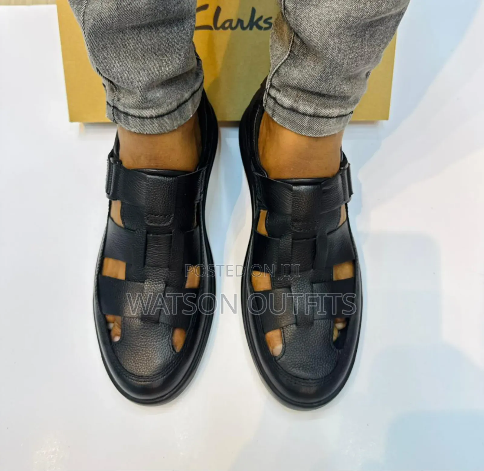 Viatu Wazi or Open Shoes Vya Leather Materials