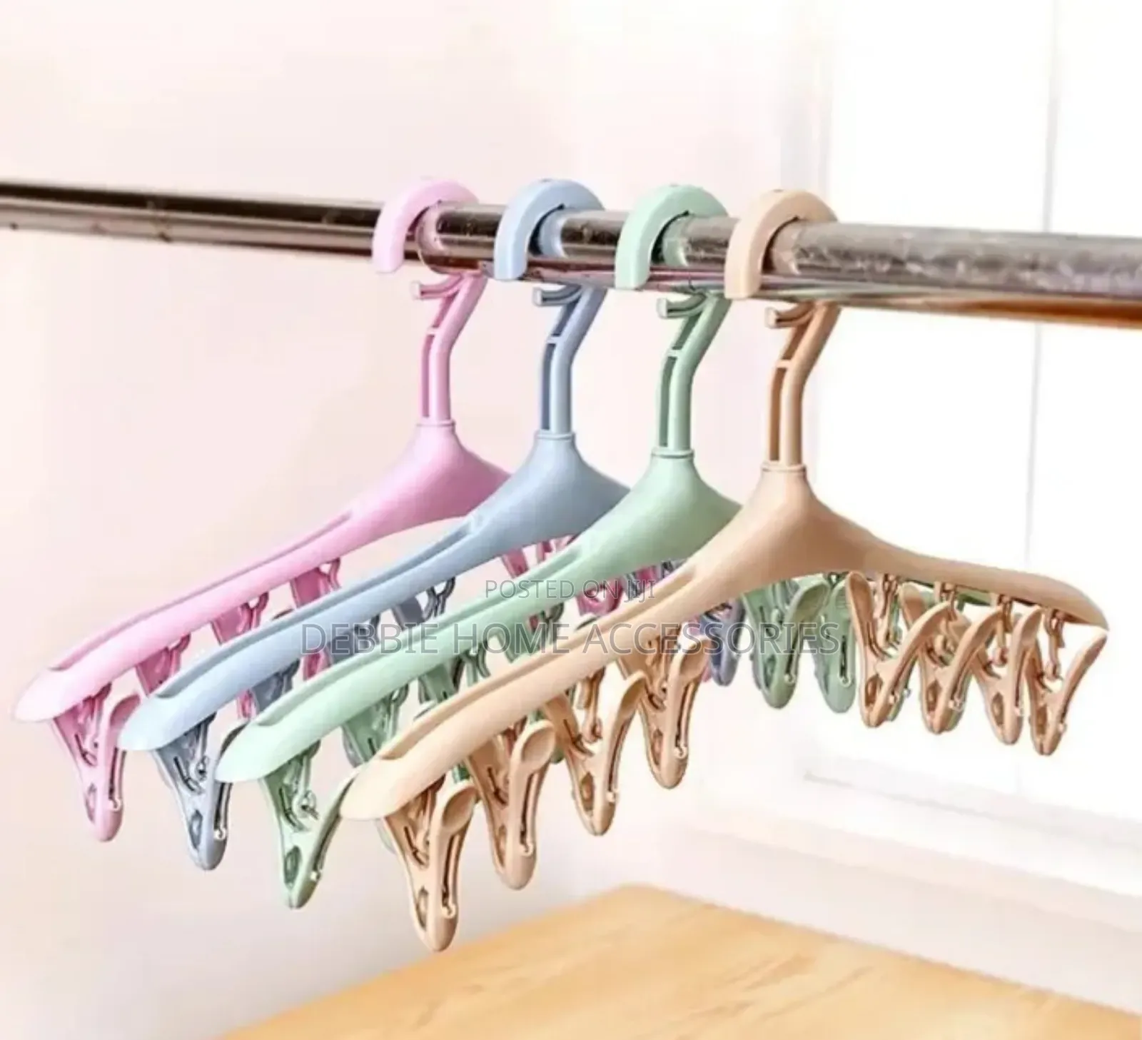 Set of Multi-Clip Plastic Drying Hanger -1pc