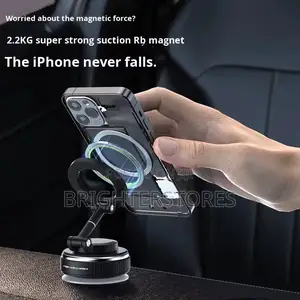 360 Rotation Universal Silcone Suction Cup Phone Holder Magnetic Car