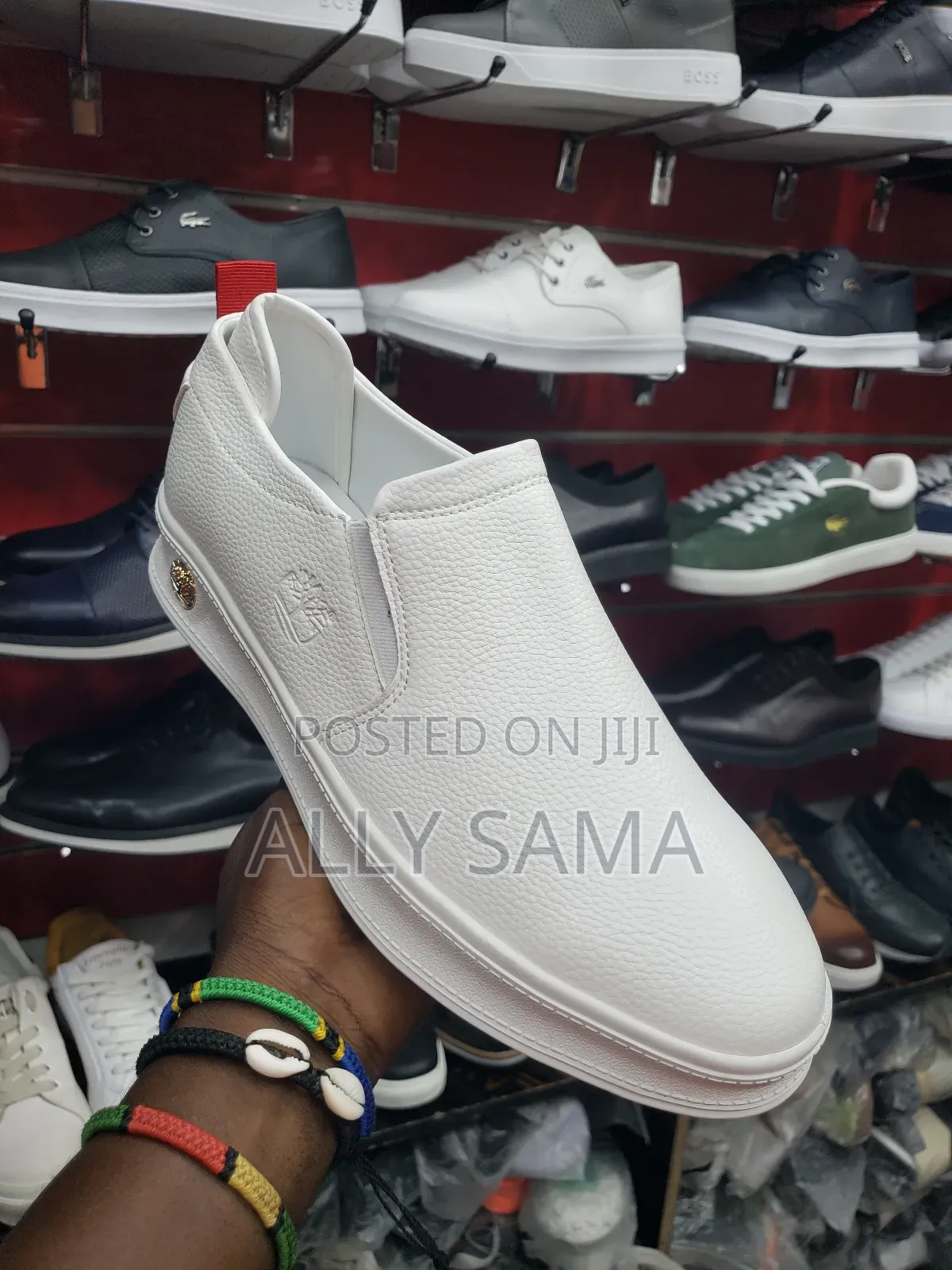 Men's Loafers Shoes Timberland Material Leather Color White