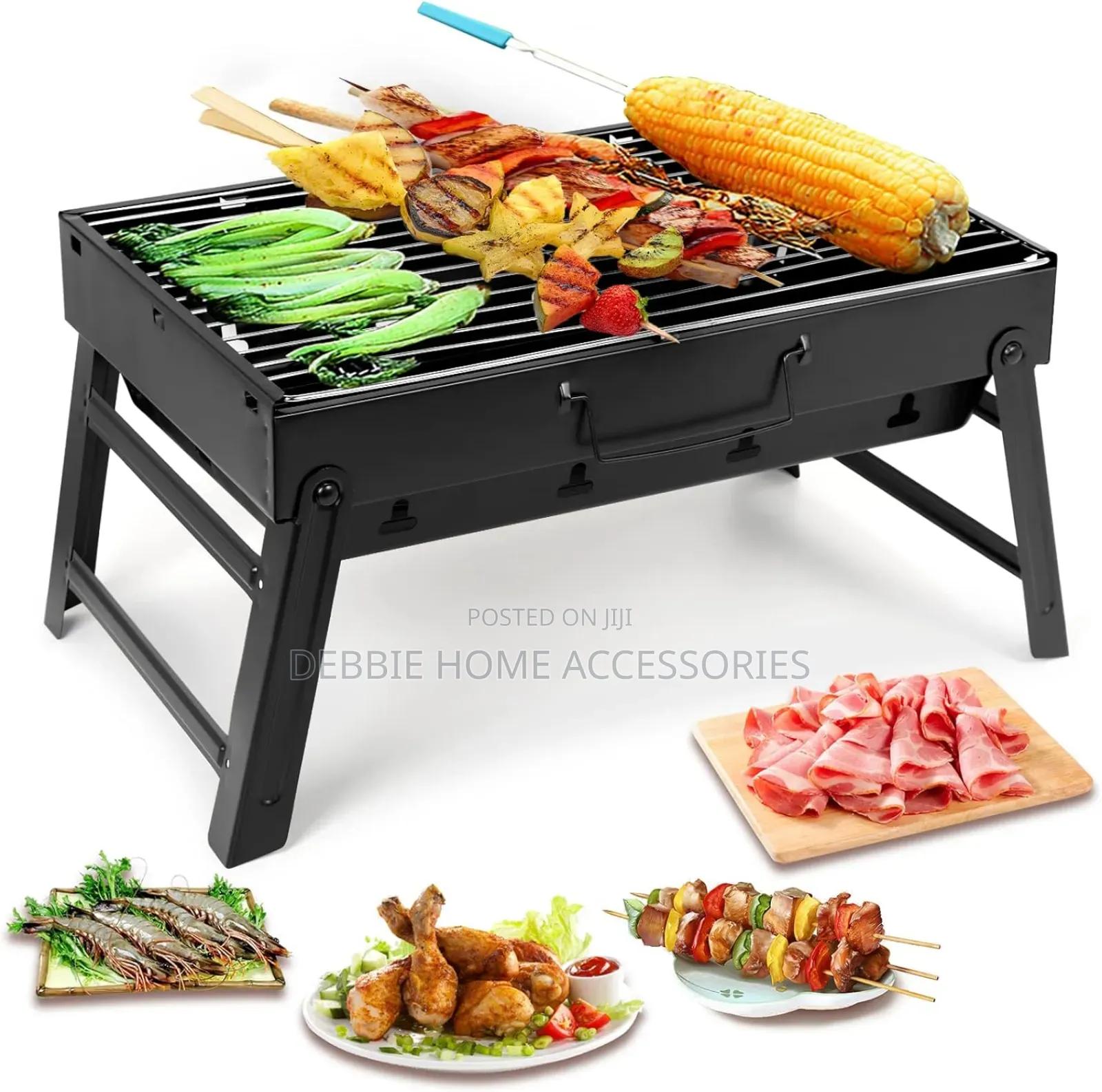 Portable Foldable Steel BBQ Grills (Charcoal Use)