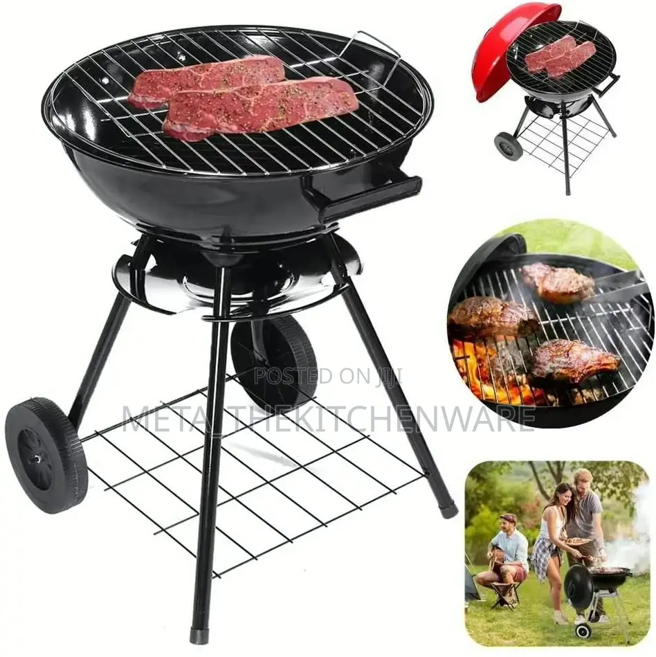 Portable Charcoal Barbecue Grill With Wheels